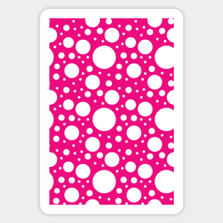 Pink and White Circle Seamless Pattern 020#002 Sticker